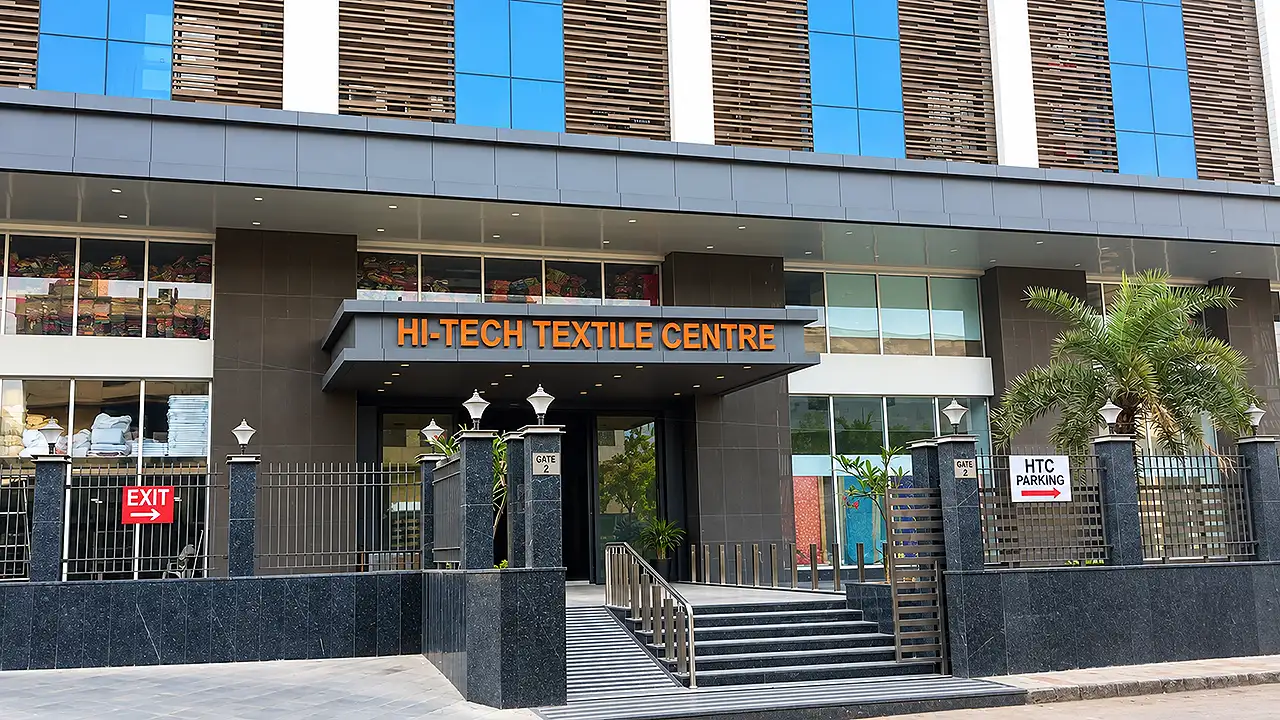 HTC 1 Market Surat Hi-Tech Textile Centre building entrance