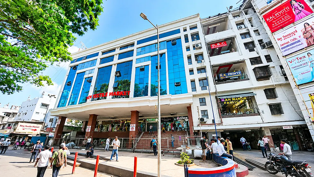 New Textile Market Surat exterior on Ring Road