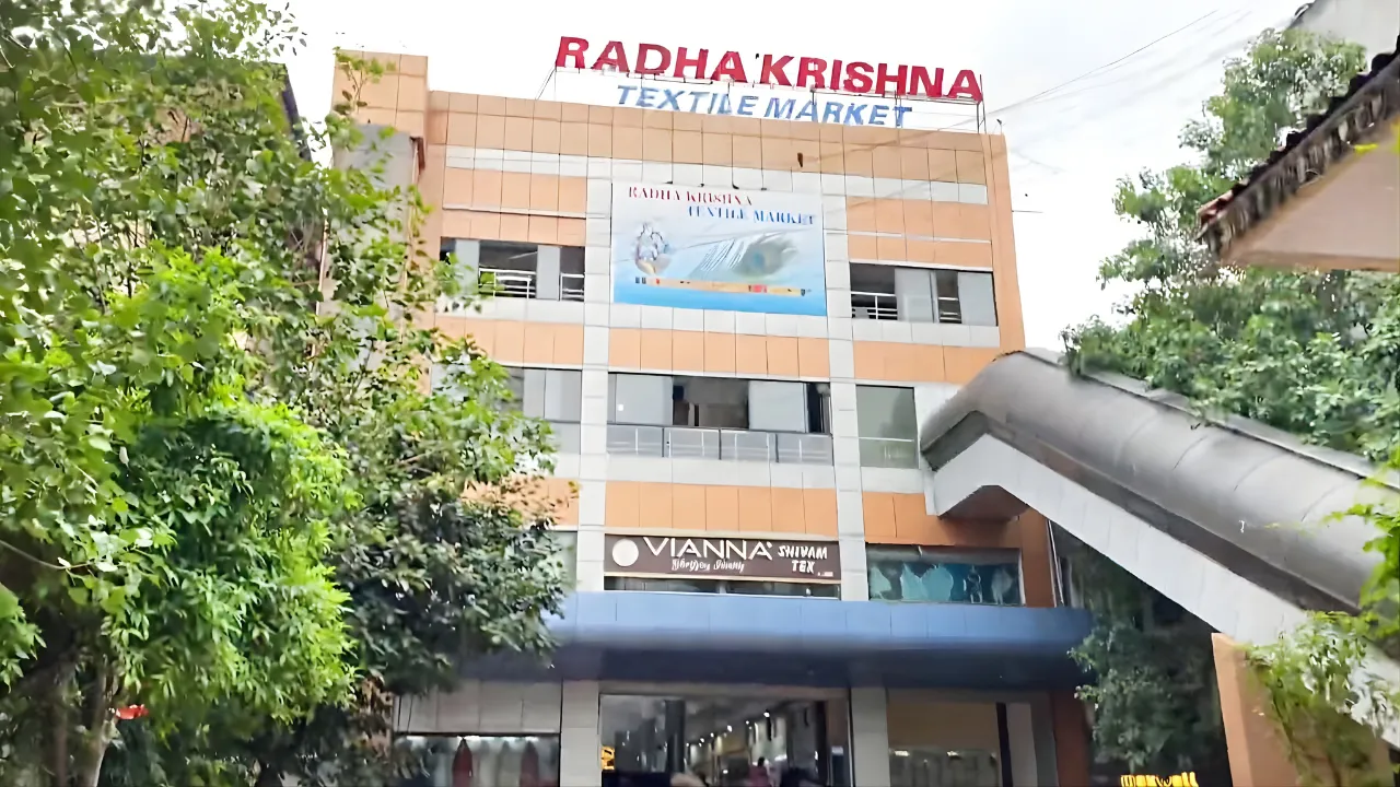 Radha Krishna Textile Market Surat front building photo