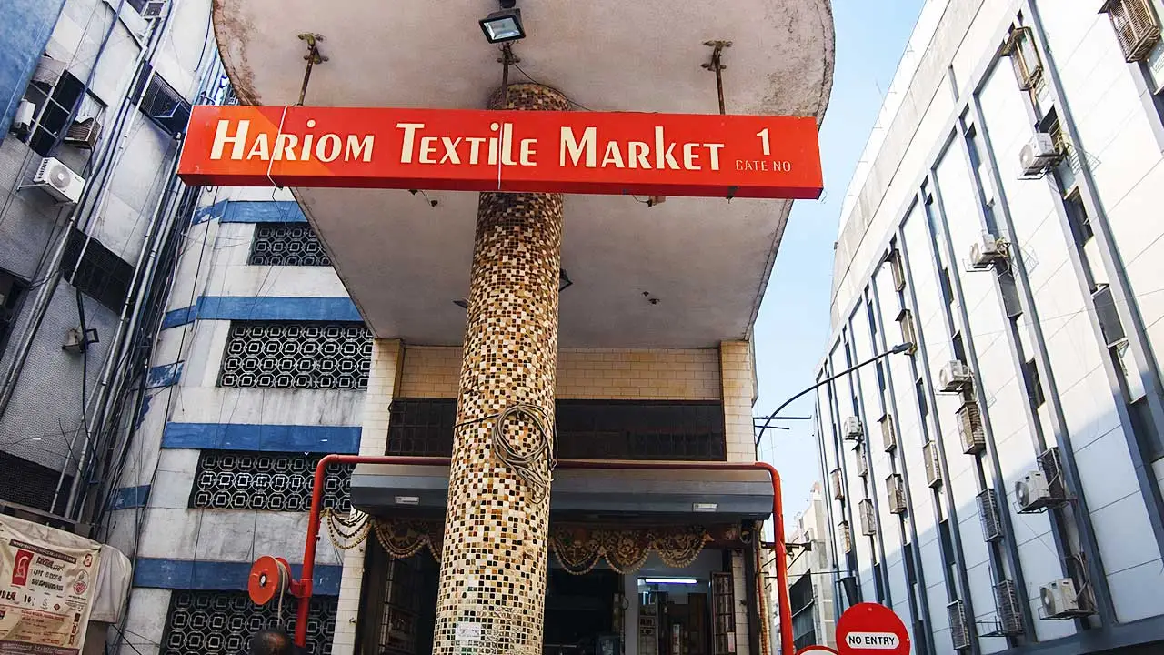 Hari Om Textile Market gate on Ring Road, Surat dupatta wholesale market