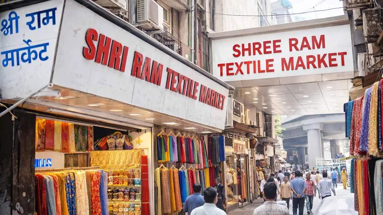 Shree Ram Textile Market Surat wholesale dress material and religious garment market on Ring Road