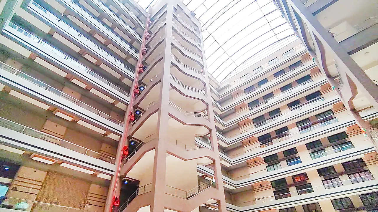 Interior view of Raghuveer Textile Mall in Surat